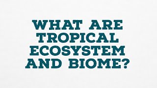 What are Tropical Ecosystem and Biome [upl. by Nylear330]