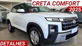 Novo Hyundai Creta Comfort 10 TGDI 2025 chega com novo visual  econômico e custa R141890 vale [upl. by Adlay871]