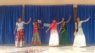 girls dance performance on rangula puttillu song in NHS [upl. by Borchers]