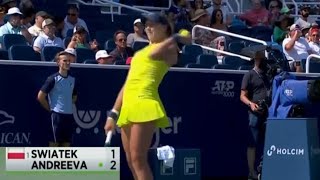 BEES ATTACK ANDREEVA VS ŚWIĄTEK  CINCINNATI OPEN AUGUST 17 2024 [upl. by Reerg215]