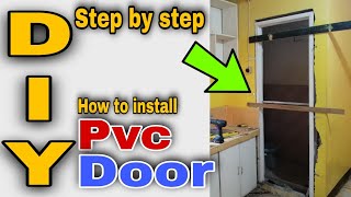 DIY How to Install PVC Door  PVC Door Installation  Paano Magkabit ng PVC Door at PVC Door Jamb [upl. by Bysshe]