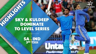 Suryakumars 100 amp Kuldeeps 5fer Mark Team Indias Massive Win  SA vs IND 3rd T20I Highlights [upl. by Noval265]