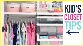 ORGANIZATION  KIDS CLOSET tons of tips [upl. by Iruy534]