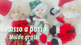 Boneco de Neve de Feltro com MOLDE GRÁTIS [upl. by Auston]