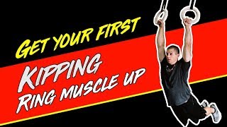 How To Get Your FIRST Kipping Ring Muscle Up For CrossFit  WODprep ✨ [upl. by Annert]