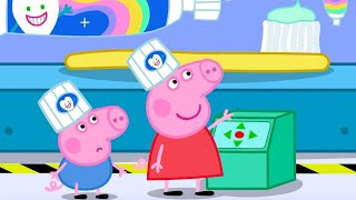 The Toothpaste Factory 🪥  Peppa Pig Tales Full Episodes [upl. by Brookhouse]