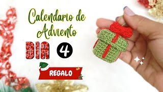 CAJA REGALO NAVIDAD🎄 DIA 4  Calendario de Adviento🎄  Adornos de navidad tejidos a crochet [upl. by Mosora]