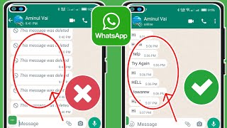 COMO LER MENSAGENS APAGADAS NO WHATSAPP RÁPIDO E FÁCIL Sem instalar nenhum aplicativo [upl. by Navi804]