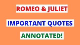 Romeo amp Juliet Main Quotes In Play GCSE Analysis In 60 Seconds  GCSE English Exams Revision [upl. by Drogin]