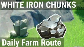 White iron chunks best locations  Daily Farm Route  Genshin Impact [upl. by Nospmoht]