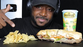 ASMR EATING POTBELLY SANDWICH SHOP MUKBANG NO TALKING TCASMR [upl. by Burrows173]