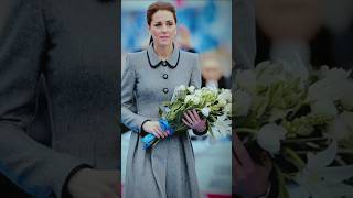 Kate in grey coat dress for Leicester visit w Will to pay respect to the city after helicopter crsh [upl. by Ecnahoy]