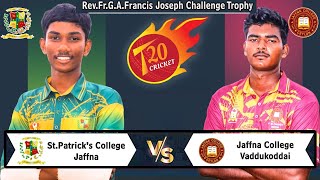 LIVE  T20 Match  St Patricks College vs Jaffna College  patricians battleofthegolds t20 [upl. by Sissie]