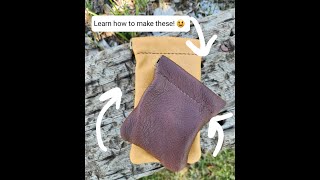 How to Make Leather CoinSun Glasses Pouch [upl. by Llehcram]