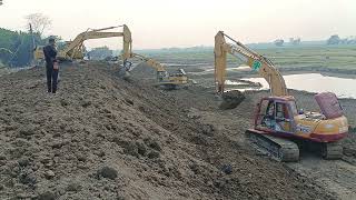 kobelco automatic Hitachi caterpillar excavator working here [upl. by Tecla]