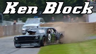 Ken Blocks Hoonicorn Mustang at Goodwood 2015 drifts and donuts [upl. by Swanhilda238]