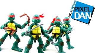 Nickelodeon Teenage Mutant Ninja Turtles Comic Book Turtles Figure Video Review [upl. by Nadabus]