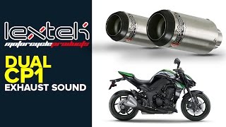 Dual Lextek CP1 Exhausts Kawasaki Z1000 2016 [upl. by Ecadnarb903]