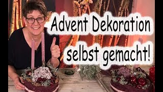 Floristik24 Advent ⭐️ Dekoration für Tisch ein Weihnachtskranz DIY [upl. by Charlene]