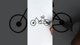 Draw M to a bicycle bike step by step creative easy drawing for kids kids easydrawing stepbystep [upl. by Eniluqcaj]