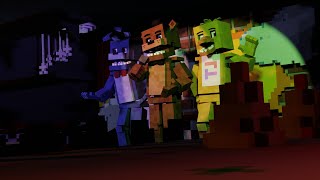 BlenderFNaFMinecraft FNAF 1 Stage Speed Render [upl. by Turrell]