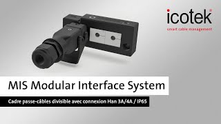 icotek MIS Modular Interface System  Cadre passecâbles divisible avec connexion Han 3A  4A  IP65 [upl. by Enawyd]