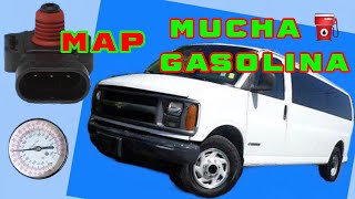 P0107 y P0108 Map Sensor Chevrolet Expres 57 Gasta Mucha Gasolina ⛽️ Se apaga Falla Se Apaga [upl. by Atnuahs65]