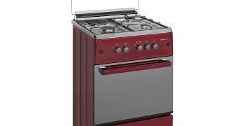 Quick View of Maxi 60x60 Gas Cooker 3 Gas  1 Hot Plate MAXI6060M4RED [upl. by Artaed]