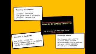 Notes on Types of Speed  Common Viva Question  Operative Dentistry [upl. by Derfiniw]