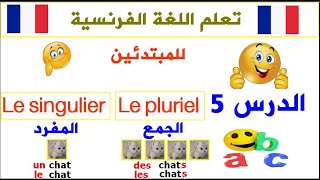 Le singulier et le pluriel الدرس 5 في اللغة الفرنسية  المفرد و الجمع [upl. by Dranoel]