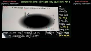 2D Rigid Body Equilibrium Sample Problems Batch 2 [upl. by Raynold71]