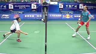 Nguyen TM v JOJorgensen MSQF Wang Lao Ji BWF World Champ 2013 [upl. by Nay]