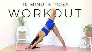 15 Minute Yoga Workout Flow For Strength [upl. by Amrac]