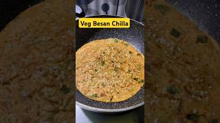 Veg Besan Chilla besanchila shorts ytshorts chilla food [upl. by Three193]