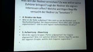 Politische Rede analysieren  Aufbau einer Redenanalyse [upl. by Hosfmann]