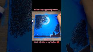 Moon Painting shorts painting satisfying video viral [upl. by Brownley]