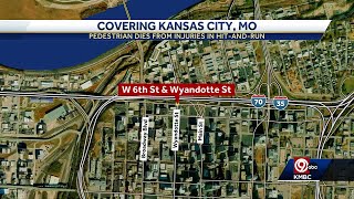 Pedestrian dies in hitandrun at 6th and Wyandotte in Kansas City [upl. by Olivero828]