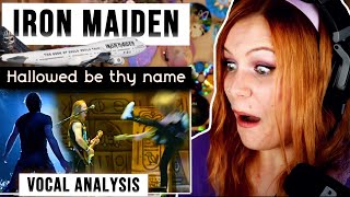 Vocal Coach Analyses IRON MAIDEN  “HALLOWED BE THY NAME” [upl. by Ender]