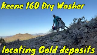 How to Locate Gold Deposits  Keene 160 Mini Dry Washer  Arizona Gold [upl. by Romelda]