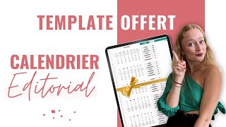 Créer son Calendrier Editorial  MODELE GRATUIT 🎁 [upl. by Glenda]