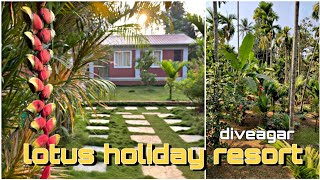 Budget Family Cottages in Diveagar  Lotus holiday resort  Findingindia [upl. by Ziwot]