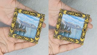 Diy vintage painting frametutorialdiy diyideas diyframes easycrafts crafter craftideas art [upl. by Nosyt133]