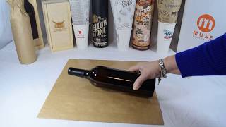 How to wrap a wine bottle By PPOVAcom [upl. by Kilk682]