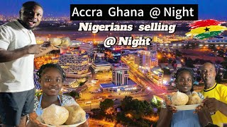 Accra Ghana  Night\ No one goes to sleep here Kumasi To Accra With VIP CarExclusive Tour in Accra [upl. by Odnalro]