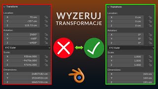 Jak zresetować skalę pozycję i rotacje obiektu w Blenderze [upl. by Crow]