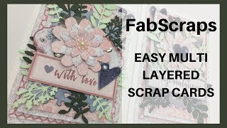 FabScraps Film Friday Easy Multi Layered Scrap Cards [upl. by Timofei696]