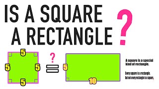 IS A SQUARE A RECTANGLE YES OR NO [upl. by Branscum]