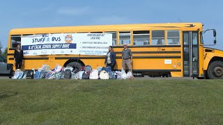 Bemidji United Way amp Paul Bunyan Broadcasting Host School Supply Drive Stuff A Bus [upl. by Eidroj819]