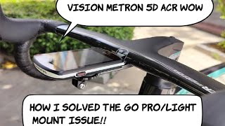 How I solved this tricky issue with the Vision Metron 5d acr handlebars and WahooGopro Mount [upl. by Merell]