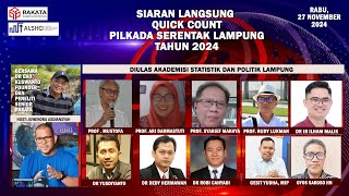 Siaran Langsung Quick Count Pilkada Lampung Tahun 2024 [upl. by Sachi]